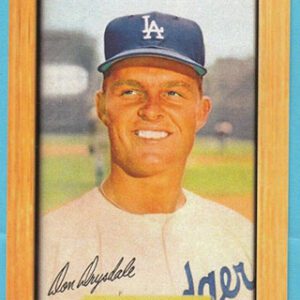 1960 Post Cereal Reprint # 2 Don Drysdale - Los Angeles Dodgers