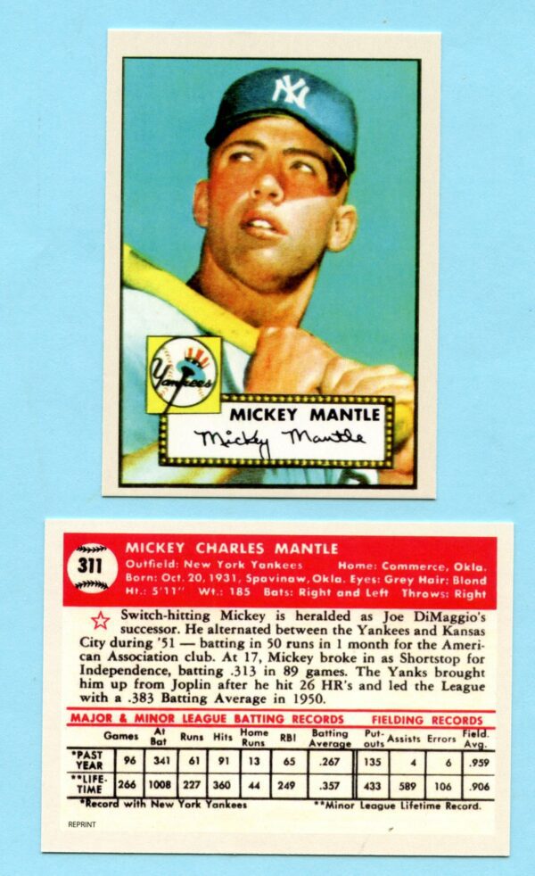 1952 Topps Reprint