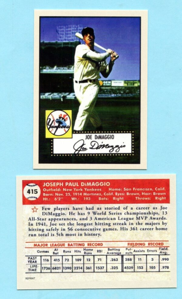 1952 Topps Reprint