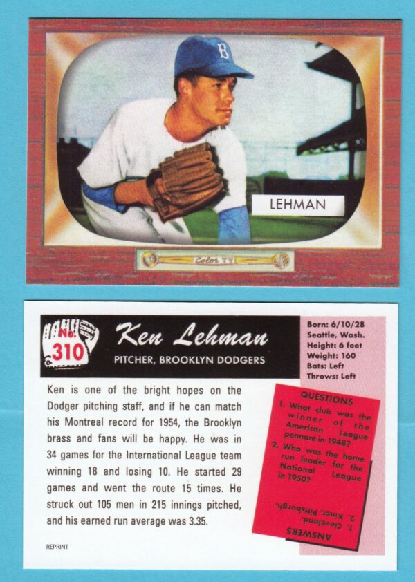 1955 Bowman Reprint