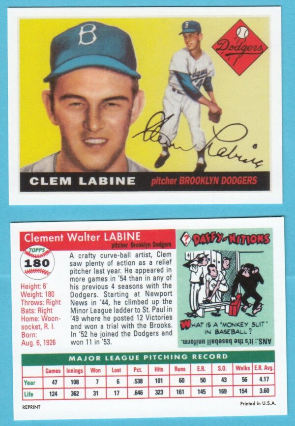 1955 Topps Reprint