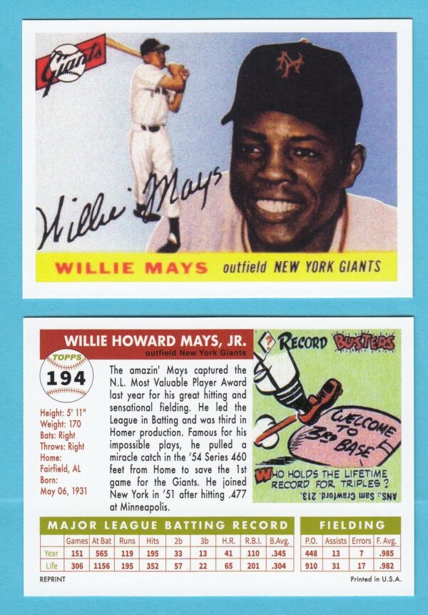 1955 Topps Reprint