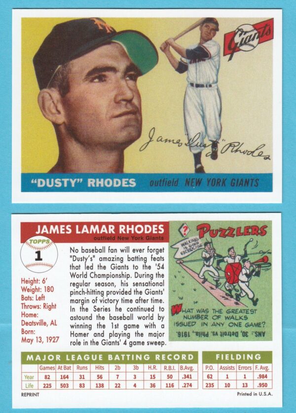 1955 Topps Reprint