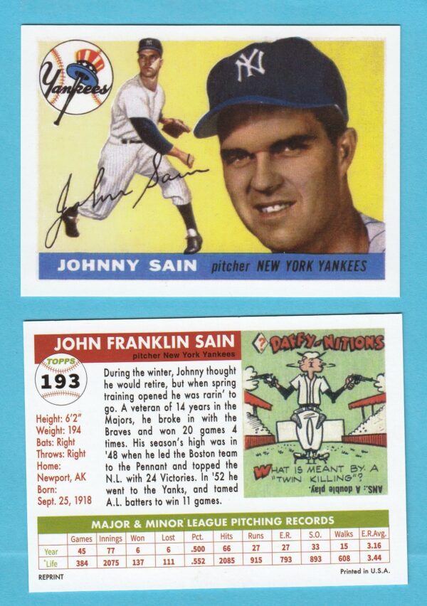 1955 Topps Reprint