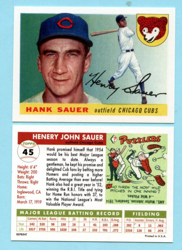 1955 Topps Reprint