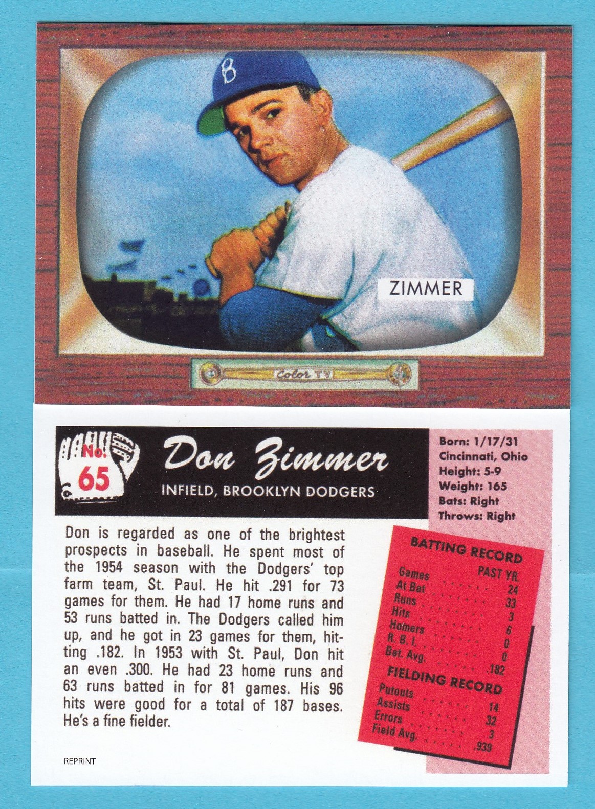 Don Zimmer Baseball Cards
